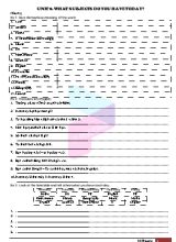 Bài tập Tiếng Anh 4 - Unit 8 What subjects do you have today